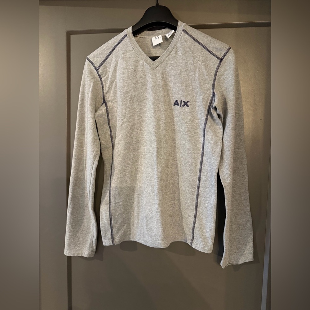 Armani Exchange Light Gray Long Sleeve Tee size Small